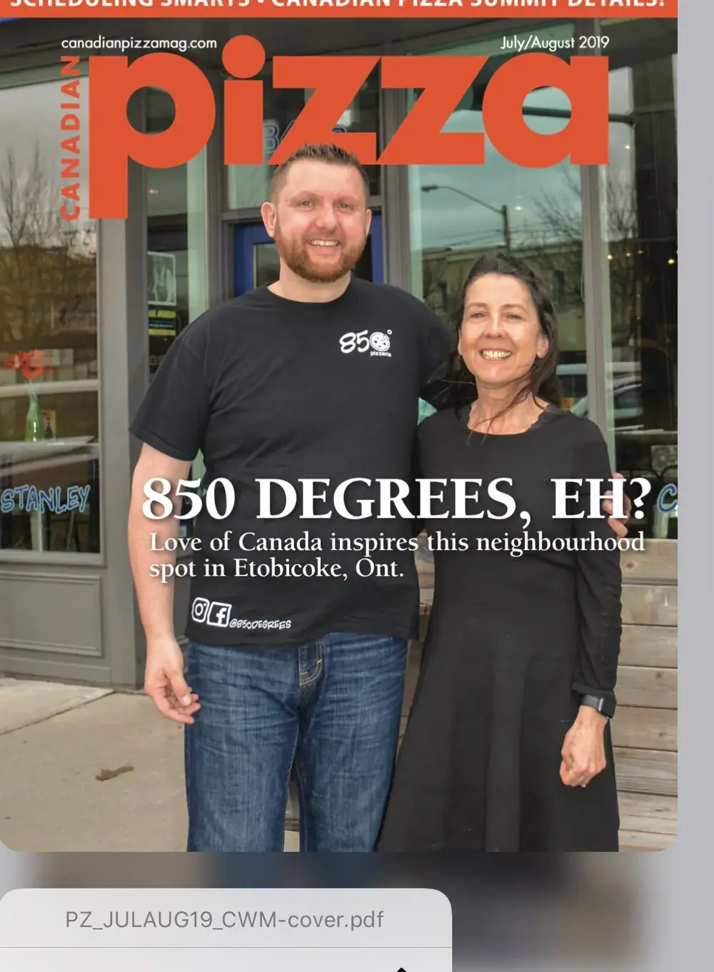 850 Profiles on Canadian pizza magazine