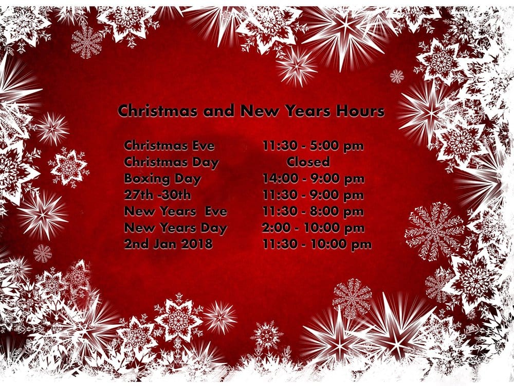 Holiday Hours
