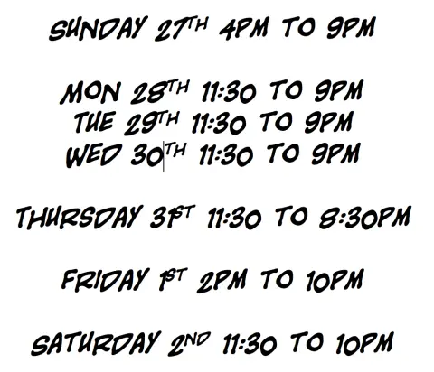 Holiday Hours