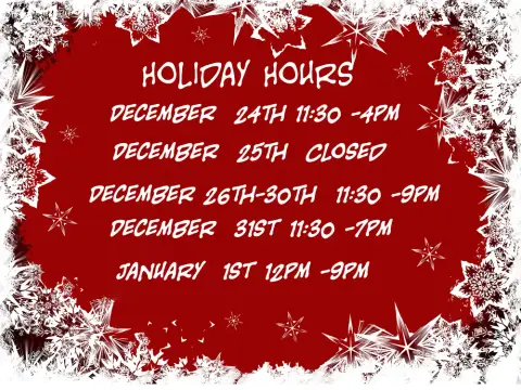 Holiday Hours