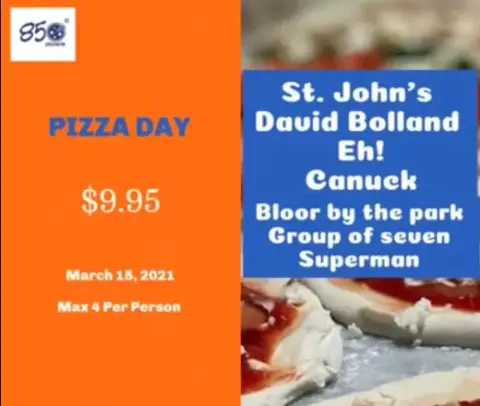 Pizza Day is back March 15th